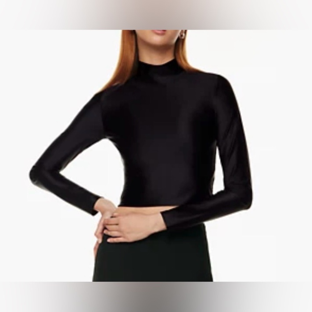 Babaton Satinette Mockneck Longsleeve Size S